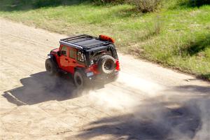 A Jeep Wrangler sweeps SS4, Parkway II.