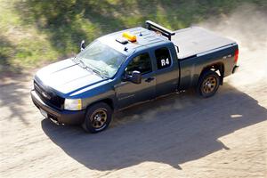 A Chevy Silverado sweeps SS4, Parkway II.