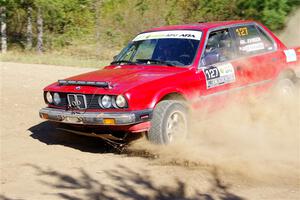 Levi Johnson / Matt Nykanen BMW 325e on SS5, Blue Trail II.