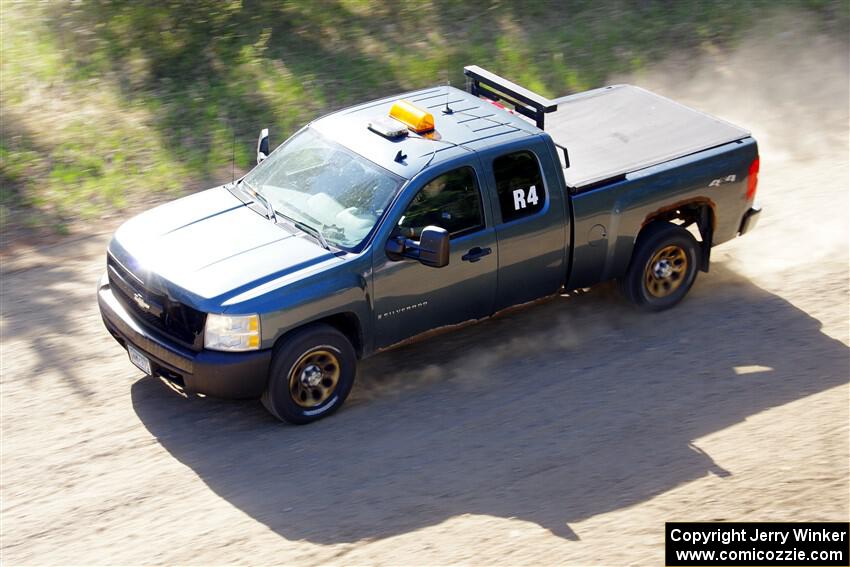 A Chevy Silverado sweeps SS4, Parkway II.