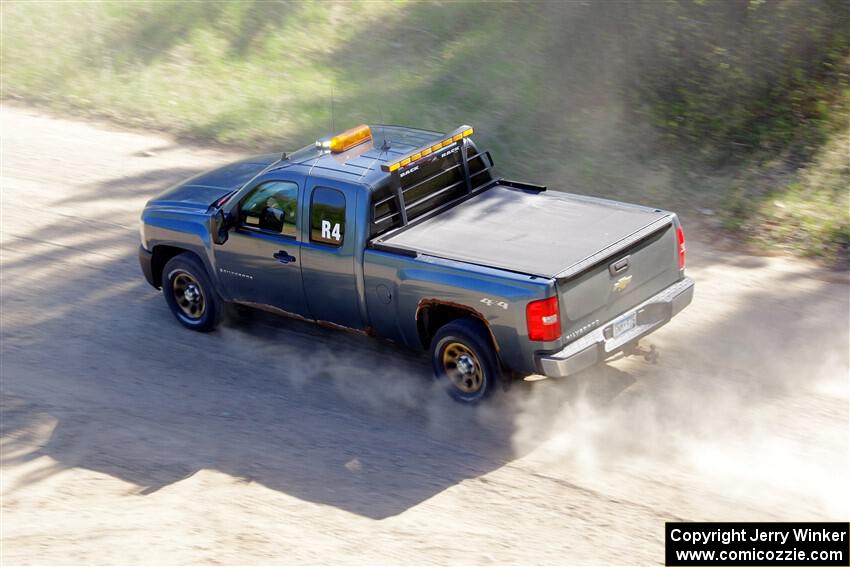 A Chevy Silverado sweeps SS4, Parkway II.