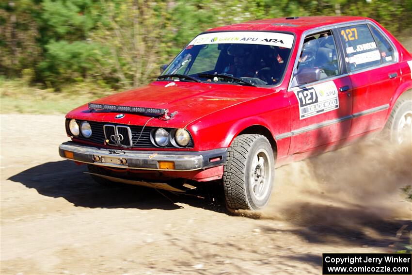 Levi Johnson / Matt Nykanen BMW 325e on SS5, Blue Trail II.