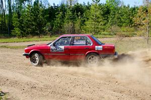 Levi Johnson / Matt Nykanen BMW 325e on SS5, Blue Trail II.