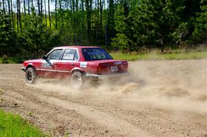 Levi Johnson / Matt Nykanen BMW 325e on SS5, Blue Trail II.