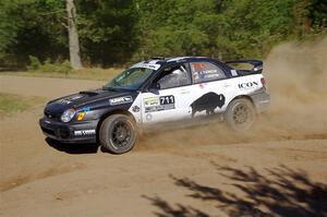 John Farrow / Peter Farrow Subaru WRX on SS5, Blue Trail II.