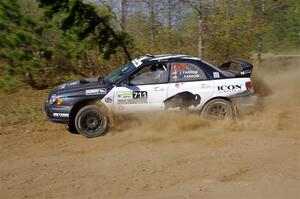 John Farrow / Peter Farrow Subaru WRX on SS5, Blue Trail II.