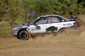 John Farrow / Peter Farrow Subaru WRX on SS5, Blue Trail II.