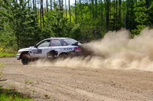 John Farrow / Peter Farrow Subaru WRX on SS5, Blue Trail II.