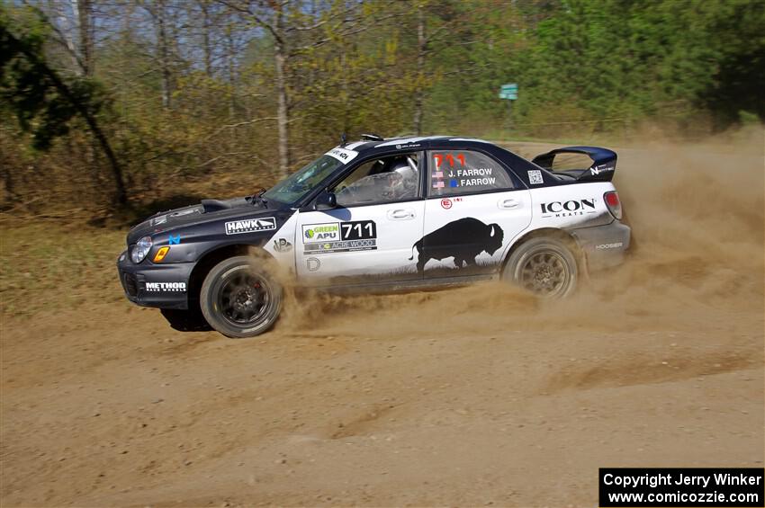 John Farrow / Peter Farrow Subaru WRX on SS5, Blue Trail II.