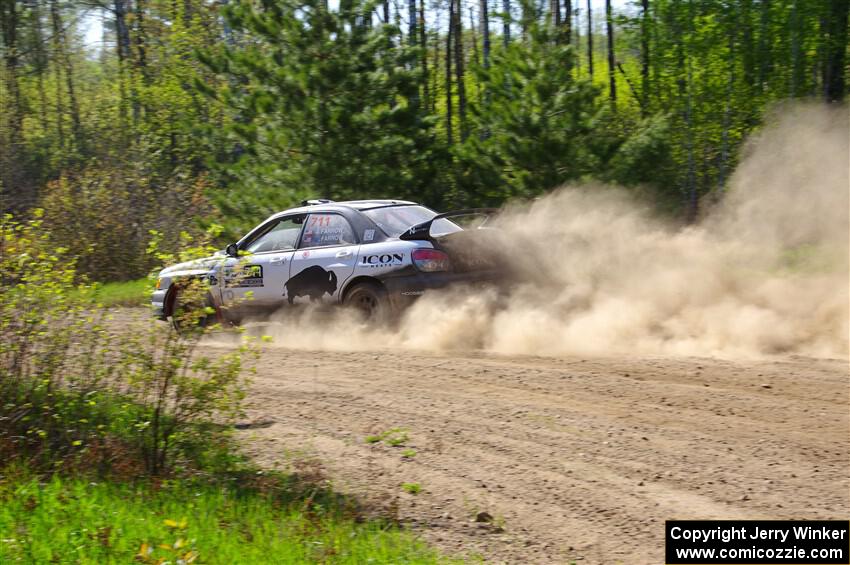 John Farrow / Peter Farrow Subaru WRX on SS5, Blue Trail II.