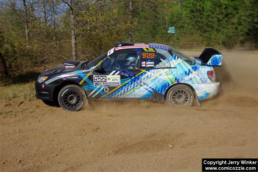 Matt James / Jackie James Subaru Impreza on SS5, Blue Trail II.