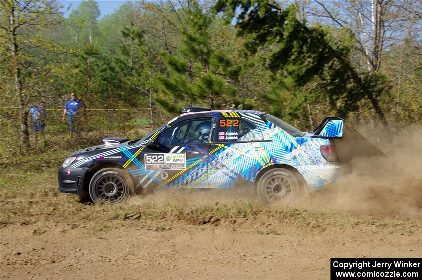 Matt James / Jackie James Subaru Impreza on SS5, Blue Trail II.