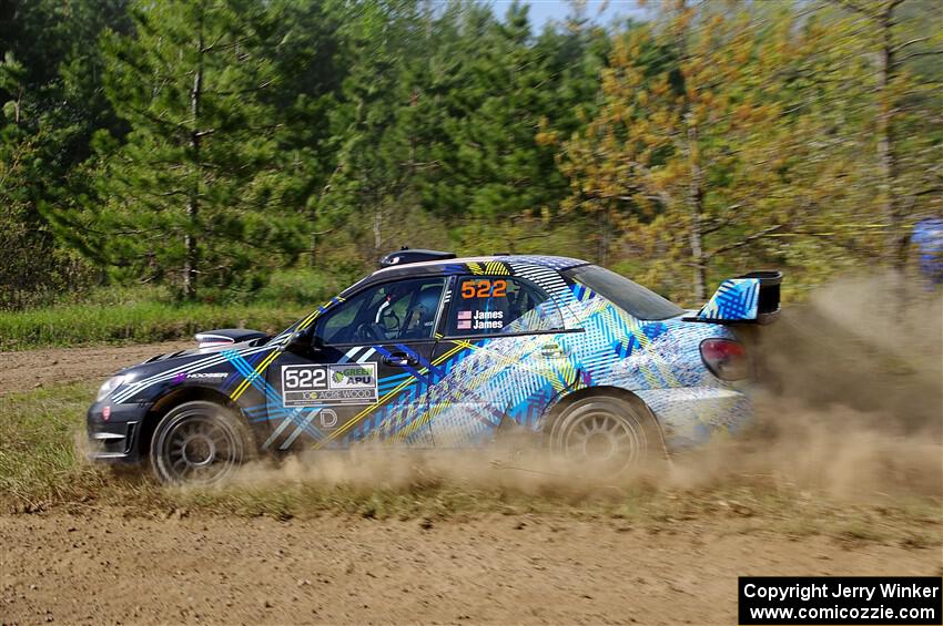 Matt James / Jackie James Subaru Impreza on SS5, Blue Trail II.