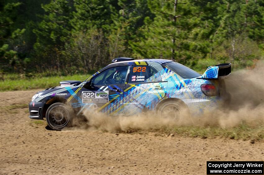 Matt James / Jackie James Subaru Impreza on SS5, Blue Trail II.