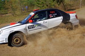 Jason Cook / Maggie Tu Subaru WRX on SS5, Blue Trail II.