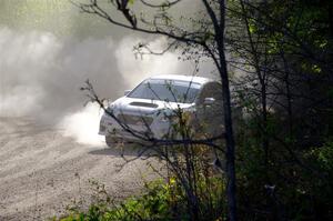 Jamey Randall / Andrew Rausch Subaru WRX at the finish of SS6, Spur 2 Cutoff II.