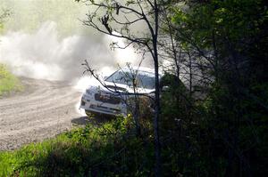 Jamey Randall / Andrew Rausch Subaru WRX at the finish of SS6, Spur 2 Cutoff II.