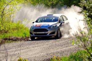 John Wolff / Boyd Smith Ford Fiesta at the finish of SS6, Spur 2 Cutoff II.