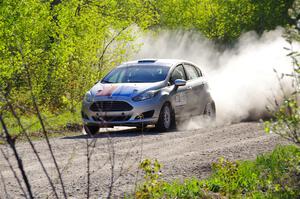 John Wolff / Boyd Smith Ford Fiesta at the finish of SS6, Spur 2 Cutoff II.