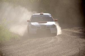 Jason Cook / Maggie Tu Subaru WRX at the finish of SS6, Spur 2 Cutoff II.