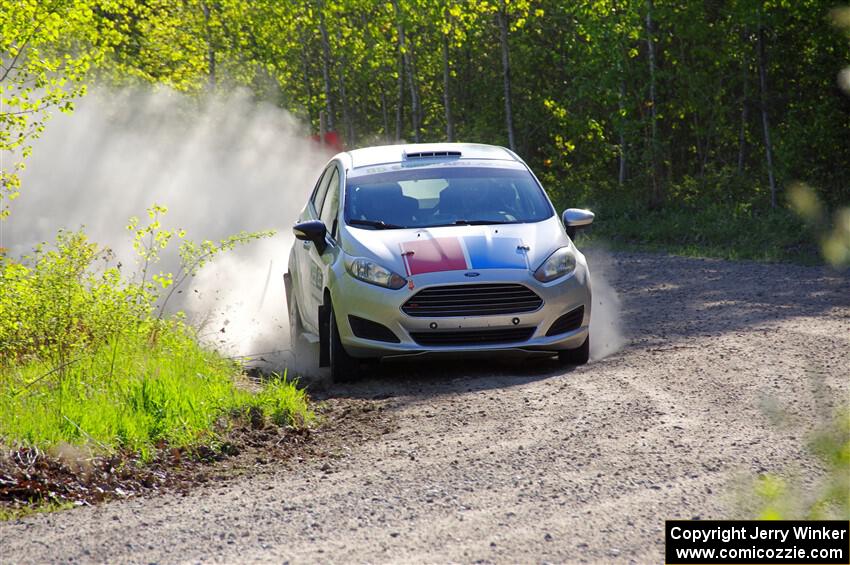 John Wolff / Boyd Smith Ford Fiesta at the finish of SS6, Spur 2 Cutoff II.