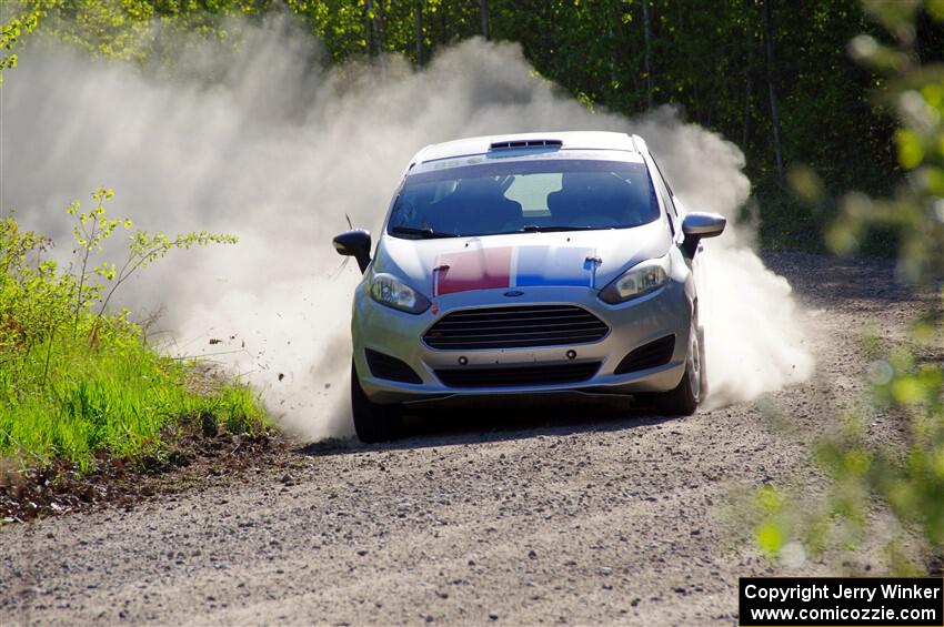 John Wolff / Boyd Smith Ford Fiesta at the finish of SS6, Spur 2 Cutoff II.