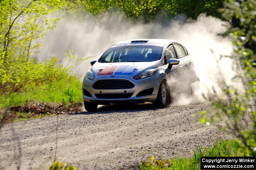 John Wolff / Boyd Smith Ford Fiesta at the finish of SS6, Spur 2 Cutoff II.