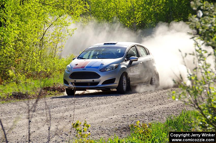 John Wolff / Boyd Smith Ford Fiesta at the finish of SS6, Spur 2 Cutoff II.