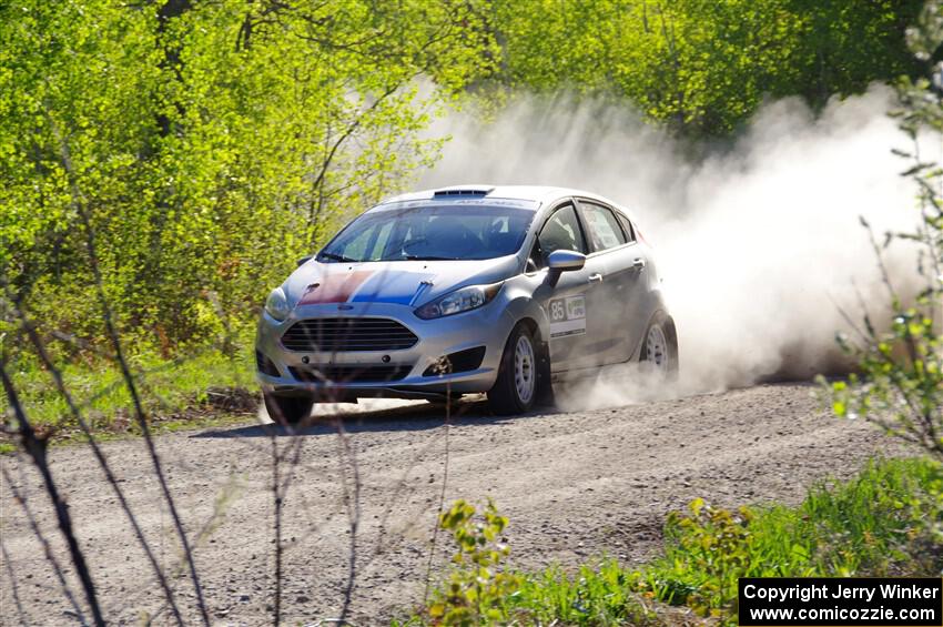 John Wolff / Boyd Smith Ford Fiesta at the finish of SS6, Spur 2 Cutoff II.