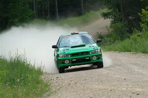 Jordan Locher / Tom Addison Subaru Impreza 2.5RS on SS1, Camp 3 North.