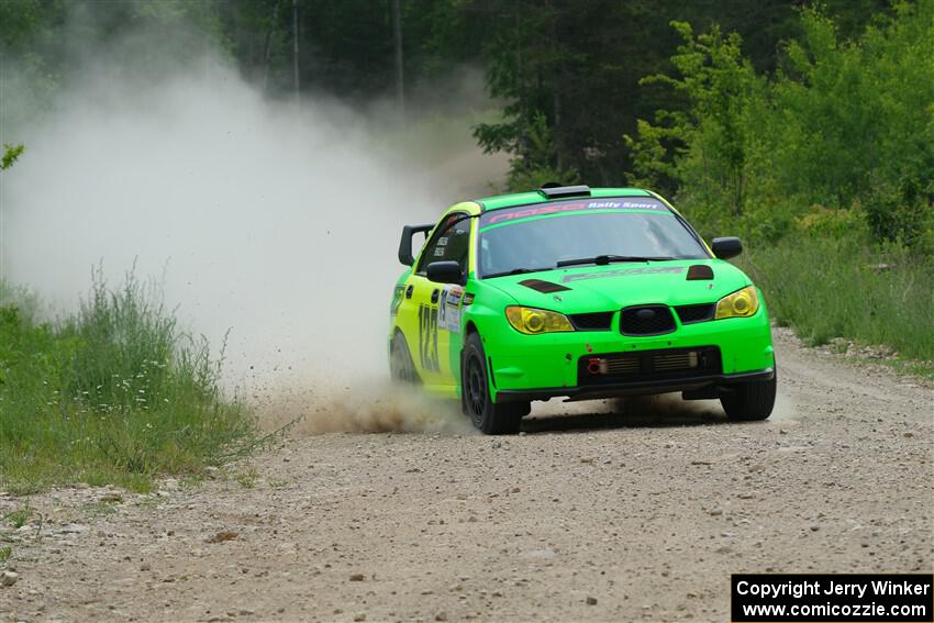 Mike Engle / Morgan Engle Subaru WRX STi on SS1, Camp 3 North.