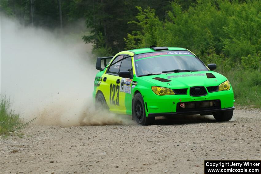 Mike Engle / Morgan Engle Subaru WRX STi on SS1, Camp 3 North.