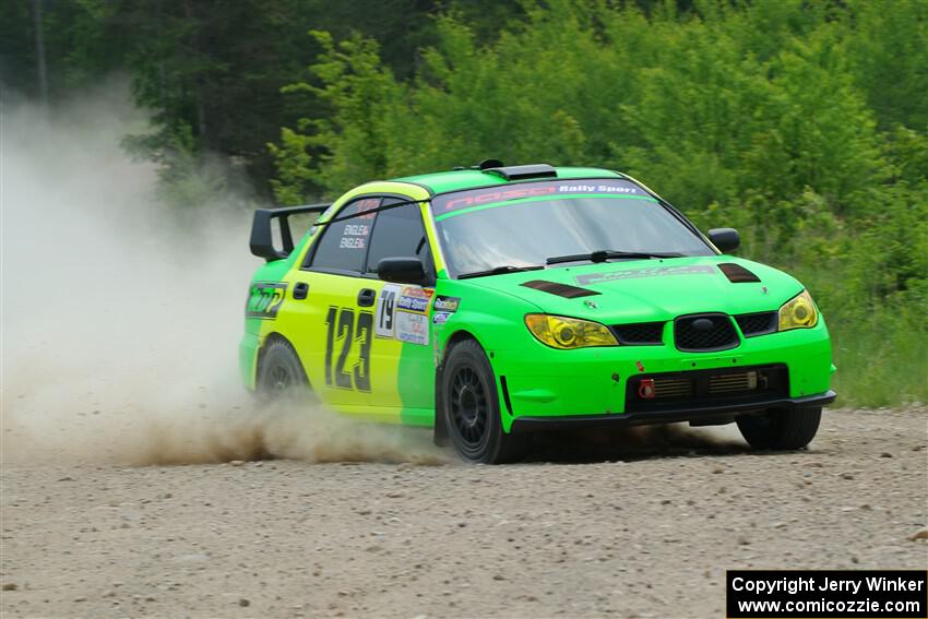 Mike Engle / Morgan Engle Subaru WRX STi on SS1, Camp 3 North.