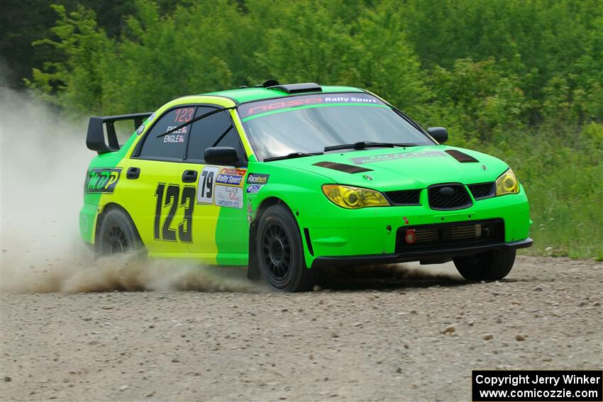 Mike Engle / Morgan Engle Subaru WRX STi on SS1, Camp 3 North.