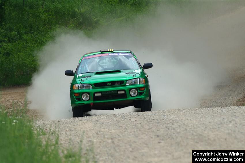 Jordan Locher / Tom Addison Subaru Impreza 2.5RS on SS1, Camp 3 North.