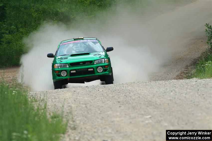 Jordan Locher / Tom Addison Subaru Impreza 2.5RS on SS1, Camp 3 North.