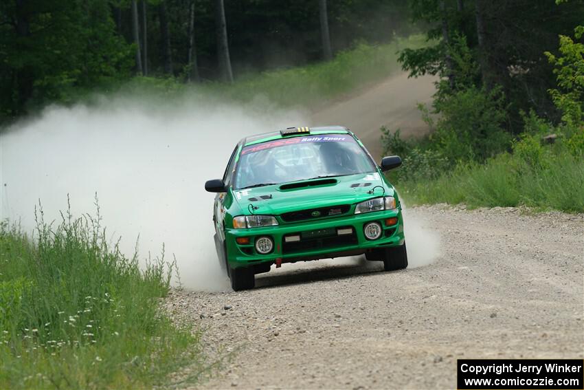 Jordan Locher / Tom Addison Subaru Impreza 2.5RS on SS1, Camp 3 North.