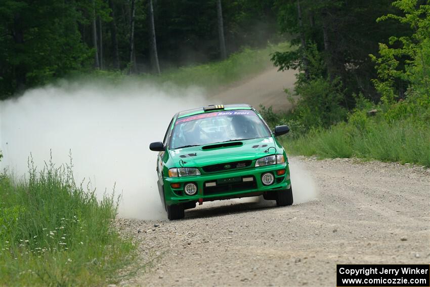 Jordan Locher / Tom Addison Subaru Impreza 2.5RS on SS1, Camp 3 North.