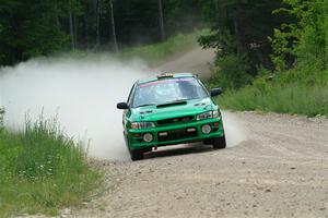 Jordan Locher / Tom Addison Subaru Impreza 2.5RS on SS1, Camp 3 North.