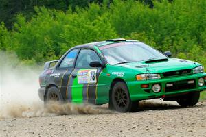 Jordan Locher / Tom Addison Subaru Impreza 2.5RS on SS1, Camp 3 North.