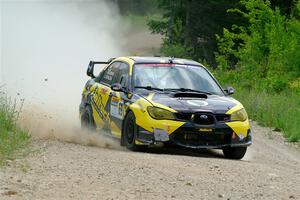 Colin Schulz / Ian Nelson Subaru WRX STi on SS1, Camp 3 North.