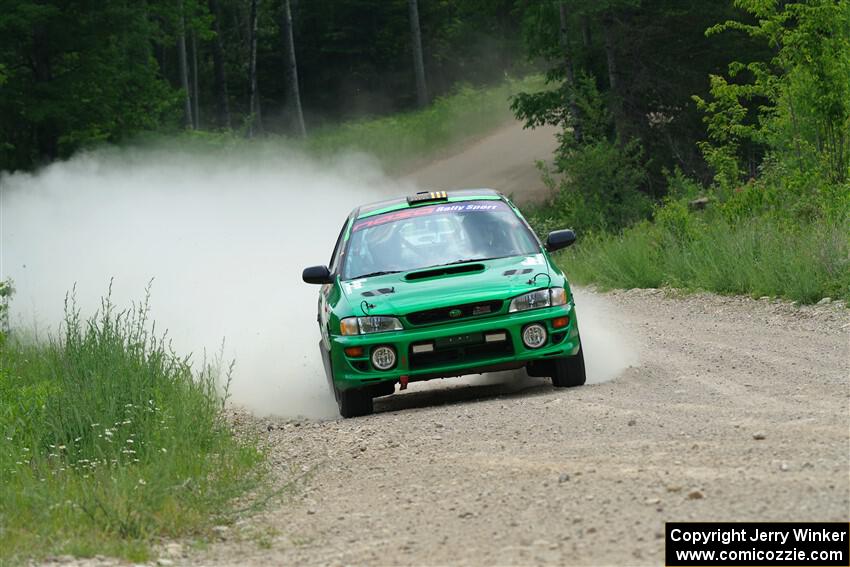 Jordan Locher / Tom Addison Subaru Impreza 2.5RS on SS1, Camp 3 North.