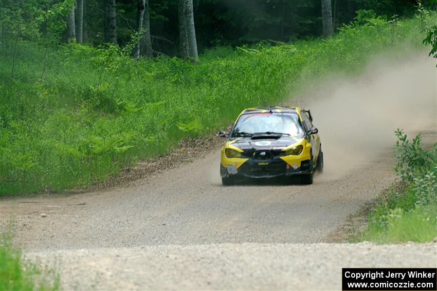 Colin Schulz / Ian Nelson Subaru WRX STi on SS1, Camp 3 North.