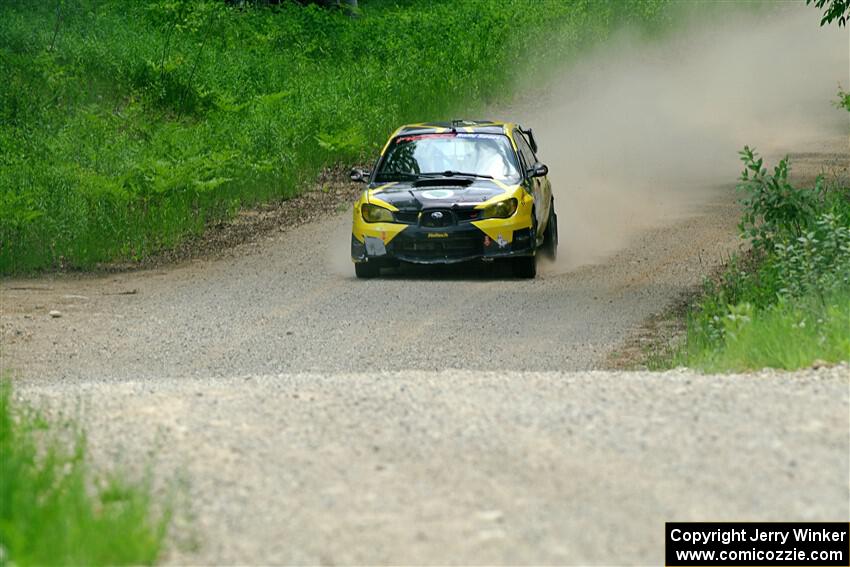 Colin Schulz / Ian Nelson Subaru WRX STi on SS1, Camp 3 North.