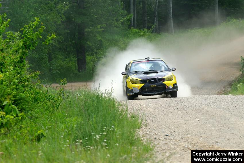 Colin Schulz / Ian Nelson Subaru WRX STi on SS1, Camp 3 North.