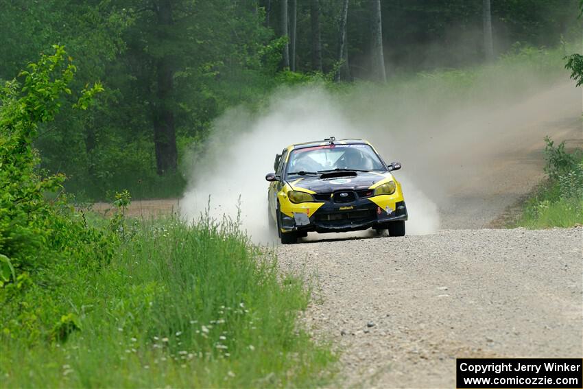 Colin Schulz / Ian Nelson Subaru WRX STi on SS1, Camp 3 North.