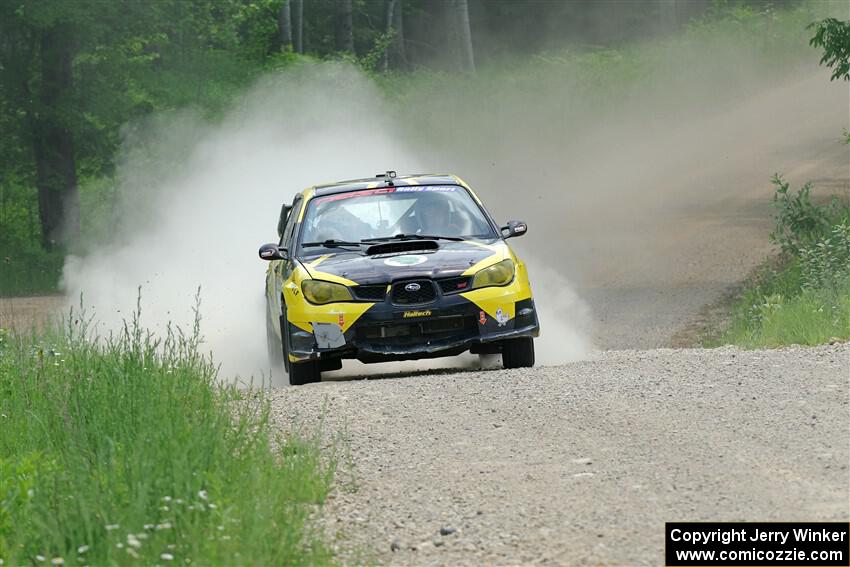 Colin Schulz / Ian Nelson Subaru WRX STi on SS1, Camp 3 North.