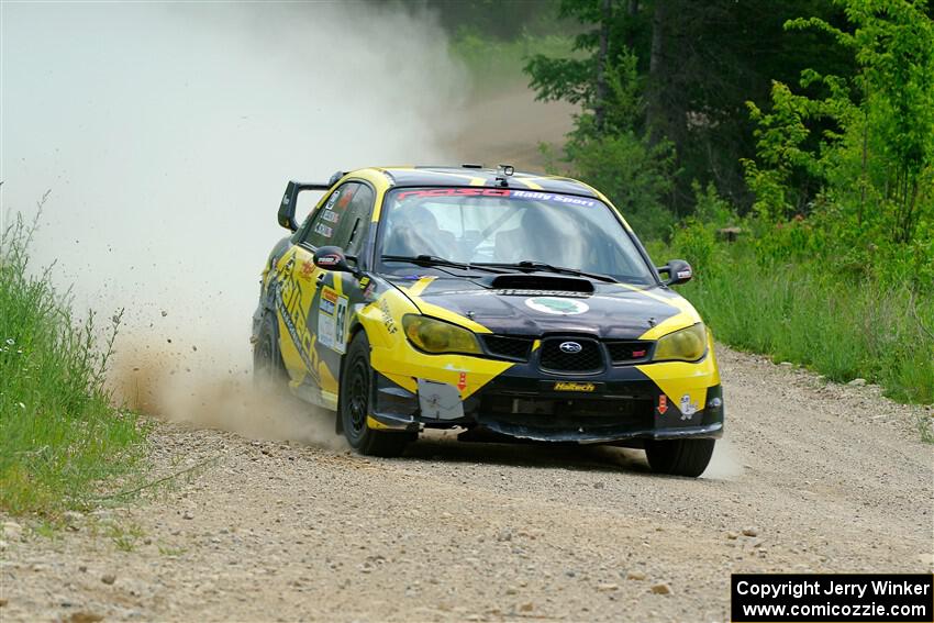 Colin Schulz / Ian Nelson Subaru WRX STi on SS1, Camp 3 North.