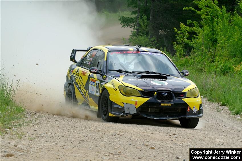 Colin Schulz / Ian Nelson Subaru WRX STi on SS1, Camp 3 North.