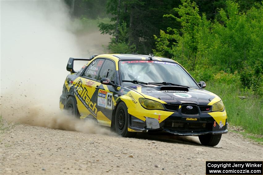 Colin Schulz / Ian Nelson Subaru WRX STi on SS1, Camp 3 North.